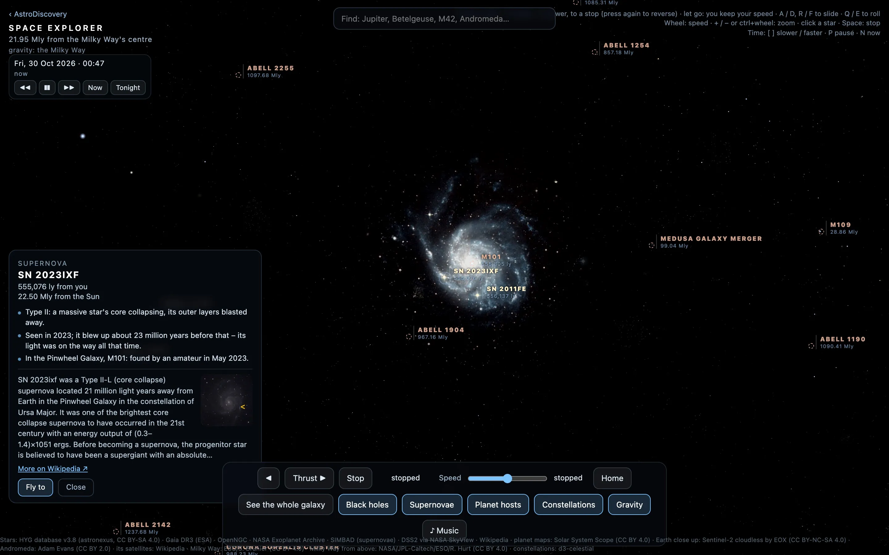 The Pinwheel Galaxy, with SN 2011fe and SN 2023ixf in its disc
